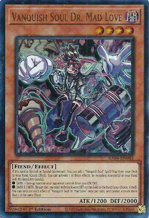 Vanquish Soul Dr. Mad Love (UR) (RA04-EN045) - Quarter Century Stampede 1st Edition - Premium Yugioh Single from Konami - Just $0.25! Shop now at Game Crave Tournament Store