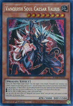 Vanquish Soul Caesar Valius (Secret Rare) (RA04-EN046) - Quarter Century Stampede 1st Edition - Premium Yugioh Single from Konami - Just $0.26! Shop now at Game Crave Tournament Store