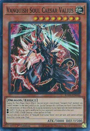 Vanquish Soul Caesar Valius (RA04-EN046) - Quarter Century Stampede 1st Edition - Premium Yugioh Single from Konami - Just $0.25! Shop now at Game Crave Tournament Store