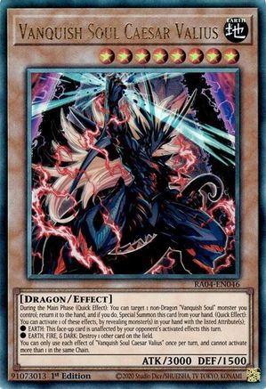 Vanquish Soul Caesar Valius (PUR) (RA04-EN046) - Quarter Century Stampede 1st Edition - Premium Yugioh Single from Konami - Just $0.30! Shop now at Game Crave Tournament Store