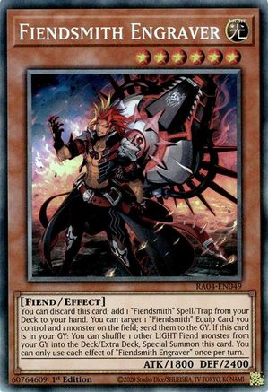 Fiendsmith Engraver (PCR) (RA04-EN049) - Quarter Century Stampede 1st Edition - Premium Yugioh Single from Konami - Just $2.61! Shop now at Game Crave Tournament Store