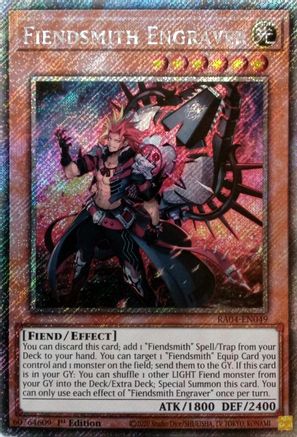 Fiendsmith Engraver (Platinum Secret Rare) (RA04-EN049) - Quarter Century Stampede 1st Edition