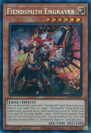 Fiendsmith Engraver (Secret Rare) (RA04-EN049) - Quarter Century Stampede 1st Edition - Premium Yugioh Single from Konami - Just $0.75! Shop now at Game Crave Tournament Store