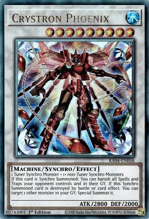 Crystron Phoenix (PUR) (RA04-EN058) - Quarter Century Stampede 1st Edition - Premium Yugioh Single from Konami - Just $0.26! Shop now at Game Crave Tournament Store