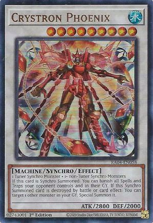 Crystron Phoenix (UR) (RA04-EN058) - Quarter Century Stampede 1st Edition - Premium Yugioh Single from Konami - Just $0.25! Shop now at Game Crave Tournament Store