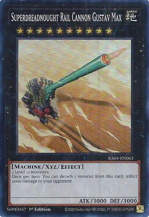 Superdreadnought Rail Cannon Gustav Max (RA04-EN063) - Quarter Century Stampede 1st Edition - Premium Yugioh Single from Konami - Just $0.25! Shop now at Game Crave Tournament Store