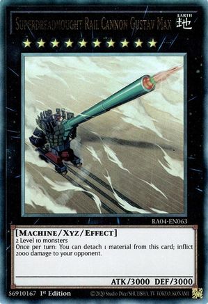 Superdreadnought Rail Cannon Gustav Max (PUR) (RA04-EN063) - Quarter Century Stampede 1st Edition - Premium Yugioh Single from Konami - Just $0.25! Shop now at Game Crave Tournament Store