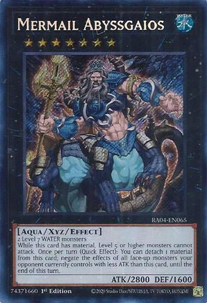 Mermail Abyssgaios (Secret Rare) (RA04-EN065) - Quarter Century Stampede 1st Edition - Premium Yugioh Single from Konami - Just $0.25! Shop now at Game Crave Tournament Store