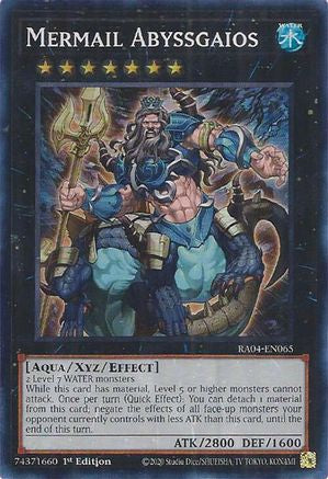 Mermail Abyssgaios (RA04-EN065) - Quarter Century Stampede 1st Edition - Premium Yugioh Single from Konami - Just $0.25! Shop now at Game Crave Tournament Store