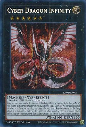 Cyber Dragon Infinity (Secret Rare) (RA04-EN068) - Quarter Century Stampede 1st Edition - Premium Yugioh Single from Konami - Just $0.25! Shop now at Game Crave Tournament Store