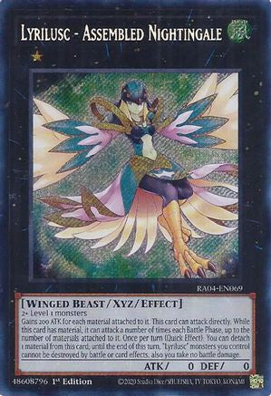 Lyrilusc - Assembled Nightingale (Secret Rare) (RA04-EN069) - Quarter Century Stampede 1st Edition - Premium Yugioh Single from Konami - Just $0.25! Shop now at Game Crave Tournament Store