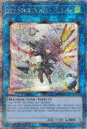 Sky Striker Ace - Hayate (New Art) (Quarter Century Secret Rare) (RA04-EN073) - Quarter Century Stampede 1st Edition - Premium Yugioh Single from Konami - Just $20.48! Shop now at Game Crave Tournament Store