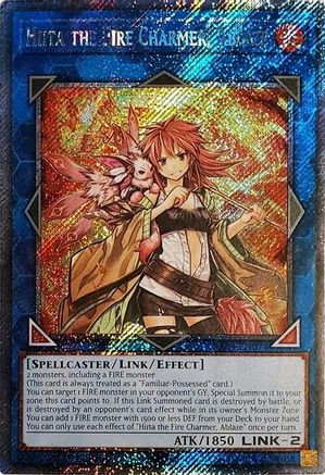 Hiita the Fire Charmer, Ablaze (Platinum Secret Rare) (RA04-EN074) - Quarter Century Stampede 1st Edition