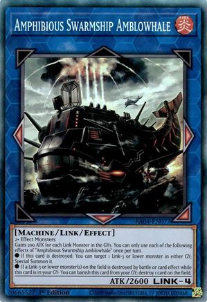 Amphibious Swarmship Amblowhale (PCR) (RA04-EN077) - Quarter Century Stampede 1st Edition - Premium Yugioh Single from Konami - Just $0.25! Shop now at Game Crave Tournament Store