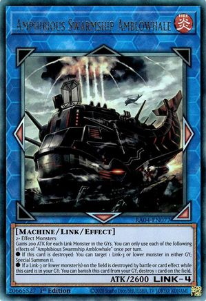 Amphibious Swarmship Amblowhale (PUR) (RA04-EN077) - Quarter Century Stampede 1st Edition - Premium Yugioh Single from Konami - Just $0.25! Shop now at Game Crave Tournament Store