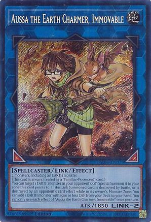 Aussa the Earth Charmer, Immovable (Secret Rare) (RA04-EN078) - Quarter Century Stampede 1st Edition - Premium Yugioh Single from Konami - Just $0.25! Shop now at Game Crave Tournament Store