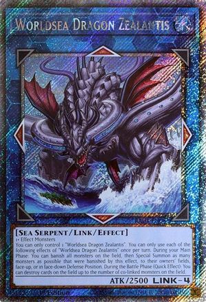 Worldsea Dragon Zealantis (Platinum Secret Rare) (RA04-EN082) - Quarter Century Stampede 1st Edition