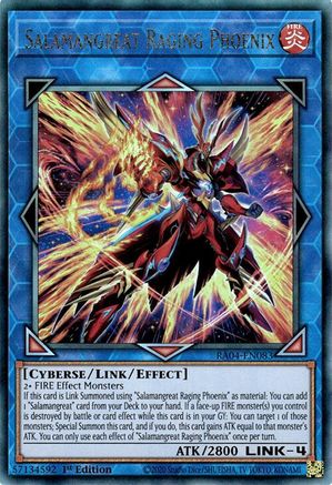 Salamangreat Raging Phoenix (PUR) (RA04-EN083) - Quarter Century Stampede 1st Edition - Premium Yugioh Single from Konami - Just $0.41! Shop now at Game Crave Tournament Store