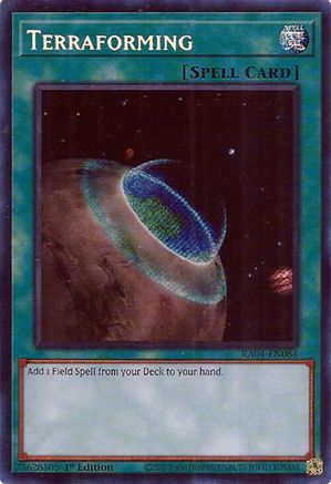 Terraforming (Secret Rare) (RA04-EN084) - Quarter Century Stampede 1st Edition - Premium Yugioh Single from Konami - Just $0.34! Shop now at Game Crave Tournament Store