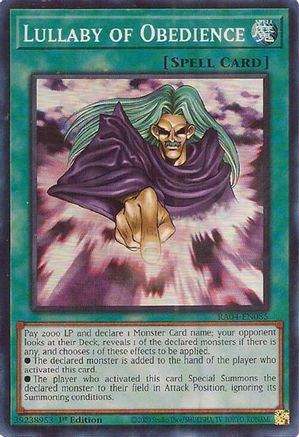 Lullaby of Obedience (RA04-EN085) - Quarter Century Stampede 1st Edition - Premium Yugioh Single from Konami - Just $0.25! Shop now at Game Crave Tournament Store