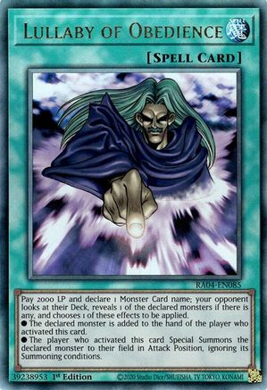 Lullaby of Obedience (PUR) (RA04-EN085) - Quarter Century Stampede 1st Edition - Premium Yugioh Single from Konami - Just $0.29! Shop now at Game Crave Tournament Store