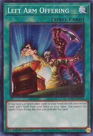 Left Arm Offering (RA04-EN086) - Quarter Century Stampede 1st Edition - Premium Yugioh Single from Konami - Just $0.25! Shop now at Game Crave Tournament Store