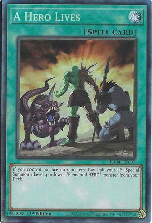 A Hero Lives (PCR) (RA04-EN087) - Quarter Century Stampede 1st Edition - Premium Yugioh Single from Konami - Just $0.30! Shop now at Game Crave Tournament Store