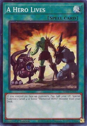A Hero Lives (RA04-EN087) - Quarter Century Stampede 1st Edition - Premium Yugioh Single from Konami - Just $0.25! Shop now at Game Crave Tournament Store
