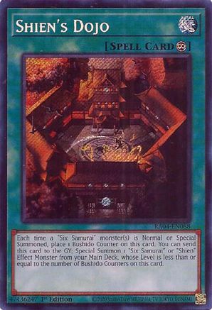 Shien's Dojo (Secret Rare) (RA04-EN088) - Quarter Century Stampede 1st Edition - Premium Yugioh Single from Konami - Just $0.25! Shop now at Game Crave Tournament Store