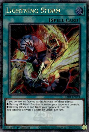 Lightning Storm (New Art) (Quarter Century Secret Rare) (RA04-EN094) - Quarter Century Stampede 1st Edition - Premium Yugioh Single from Konami - Just $28.95! Shop now at Game Crave Tournament Store