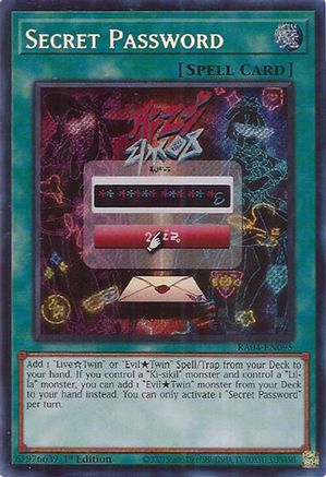 Secret Password (Secret Rare) (RA04-EN095) - Quarter Century Stampede 1st Edition - Premium Yugioh Single from Konami - Just $0.25! Shop now at Game Crave Tournament Store
