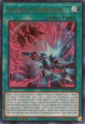 Seventh Ascension (UR) (RA04-EN098) - Quarter Century Stampede 1st Edition - Premium Yugioh Single from Konami - Just $0.25! Shop now at Game Crave Tournament Store