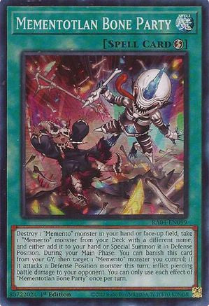 Mementotlan Bone Party (RA04-EN099) - Quarter Century Stampede 1st Edition - Premium Yugioh Single from Konami - Just $0.25! Shop now at Game Crave Tournament Store