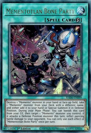 Mementotlan Bone Party (PUR) (RA04-EN099) - Quarter Century Stampede 1st Edition - Premium Yugioh Single from Konami - Just $0.32! Shop now at Game Crave Tournament Store