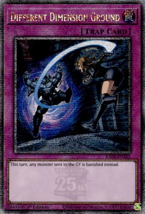 Different Dimension Ground (Quarter Century Secret Rare) (RA04-EN101) - Quarter Century Stampede 1st Edition - Premium Yugioh Single from Konami - Just $6.01! Shop now at Game Crave Tournament Store