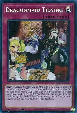 Dragonmaid Tidying (Secret Rare) (RA04-EN102) - Quarter Century Stampede 1st Edition - Premium Yugioh Single from Konami - Just $0.25! Shop now at Game Crave Tournament Store