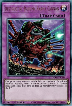 Destructive Daruma Karma Cannon (PUR) (RA04-EN103) - Quarter Century Stampede 1st Edition - Premium Yugioh Single from Konami - Just $0.69! Shop now at Game Crave Tournament Store