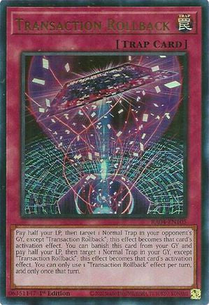 Transaction Rollback (UR) (RA04-EN105) - Quarter Century Stampede 1st Edition - Premium Yugioh Single from Konami - Just $0.25! Shop now at Game Crave Tournament Store