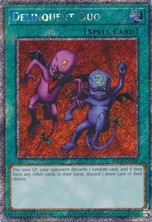 Delinquent Duo (Platinum Secret Rare) (RA04-EN114) - Quarter Century Stampede 1st Edition - Premium Yugioh Single from Konami - Just $3.12! Shop now at Game Crave Tournament Store