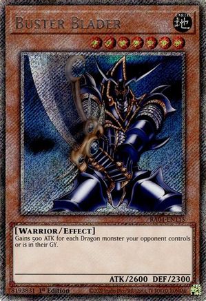 Buster Blader (Platinum Secret Rare) (RA04-EN115) - Quarter Century Stampede 1st Edition - Premium Yugioh Single from Konami - Just $1.05! Shop now at Game Crave Tournament Store