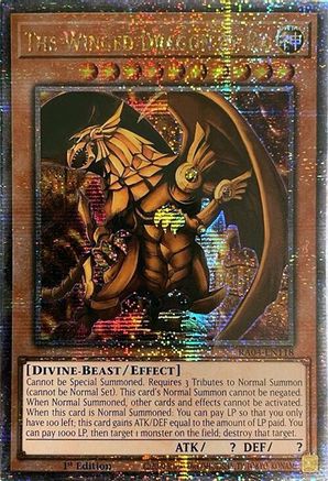 The Winged Dragon of Ra (Quarter Century Secret Rare) (RA04-EN118) - Quarter Century Stampede 1st Edition - Premium Yugioh Single from Konami - Just $23.80! Shop now at Game Crave Tournament Store