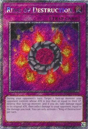 Ring of Destruction (Platinum Secret Rare) (RA04-EN119) - Quarter Century Stampede 1st Edition - Premium Yugioh Single from Konami - Just $0.63! Shop now at Game Crave Tournament Store
