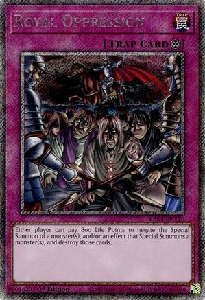 Royal Oppression (Platinum Secret Rare) (RA04-EN120) - Quarter Century Stampede 1st Edition - Premium Yugioh Single from Konami - Just $3.38! Shop now at Game Crave Tournament Store