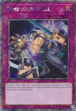 Dimension Wall (Platinum Secret Rare) (RA04-EN127) - Quarter Century Stampede 1st Edition - Premium Yugioh Single from Konami - Just $0.36! Shop now at Game Crave Tournament Store