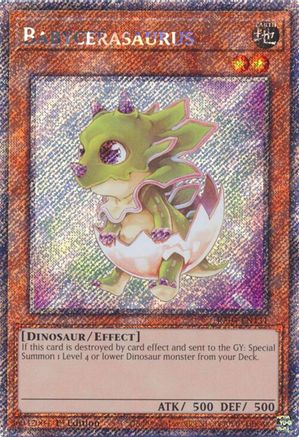 Babycerasaurus (Platinum Secret Rare) (RA04-EN131) - Quarter Century Stampede 1st Edition - Premium Yugioh Single from Konami - Just $0.83! Shop now at Game Crave Tournament Store