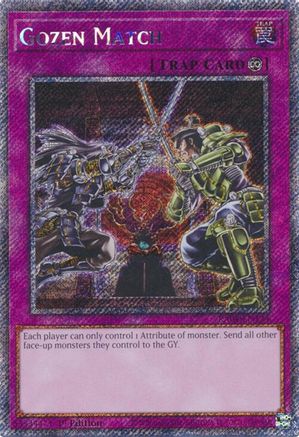 Gozen Match (Platinum Secret Rare) (RA04-EN134) - Quarter Century Stampede 1st Edition - Premium Yugioh Single from Konami - Just $0.46! Shop now at Game Crave Tournament Store