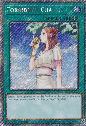 Forbidden Chalice (Platinum Secret Rare) (RA04-EN137) - Quarter Century Stampede 1st Edition - Premium Yugioh Single from Konami - Just $0.54! Shop now at Game Crave Tournament Store