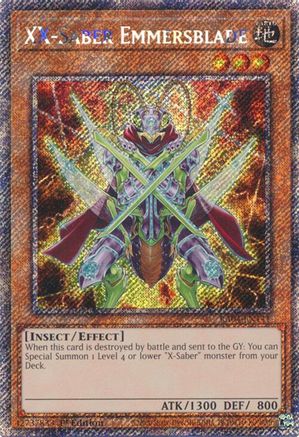 XX-Saber Emmersblade (Platinum Secret Rare) (RA04-EN141) - Quarter Century Stampede 1st Edition - Premium Yugioh Single from Konami - Just $0.25! Shop now at Game Crave Tournament Store