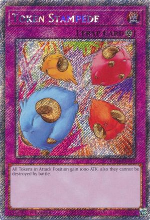 Token Stampede (Platinum Secret Rare) (RA04-EN149) - Quarter Century Stampede 1st Edition - Premium Yugioh Single from Konami - Just $0.25! Shop now at Game Crave Tournament Store