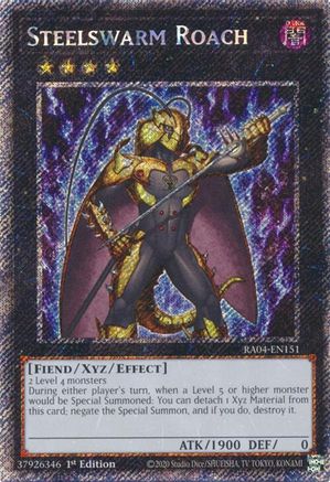 Steelswarm Roach (Platinum Secret Rare) (RA04-EN151) - Quarter Century Stampede 1st Edition - Premium Yugioh Single from Konami - Just $0.39! Shop now at Game Crave Tournament Store